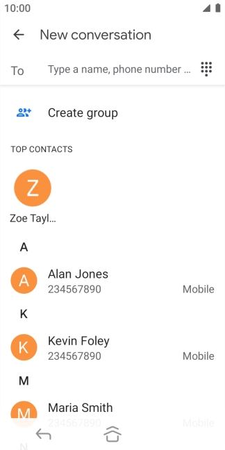 Press the field next to 