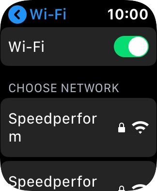 Press the required Wi-Fi network.