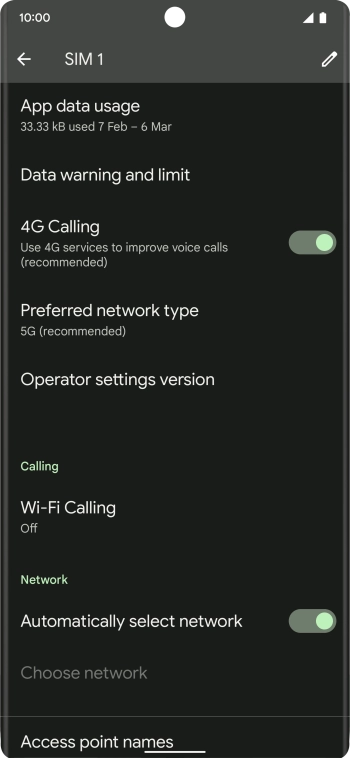 Press Wi-Fi Calling.