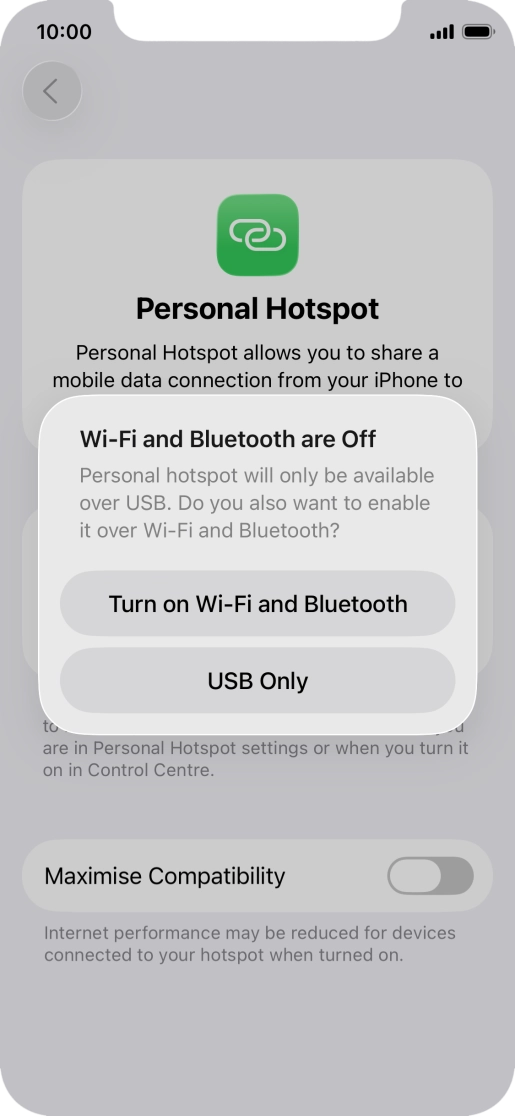 If Wi-Fi is turned off, press Turn on Wi-Fi and Bluetooth.