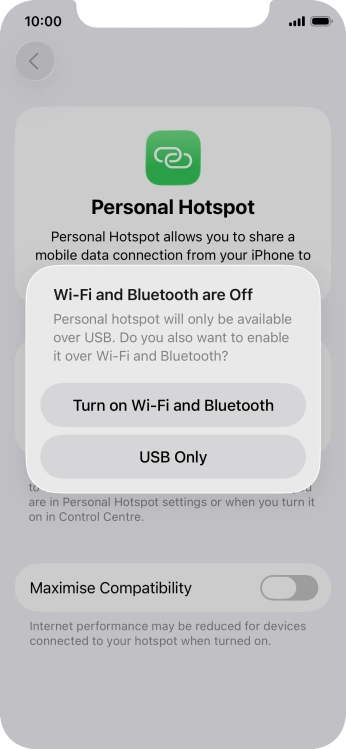 If Wi-Fi is turned off, press Turn on Wi-Fi and Bluetooth.