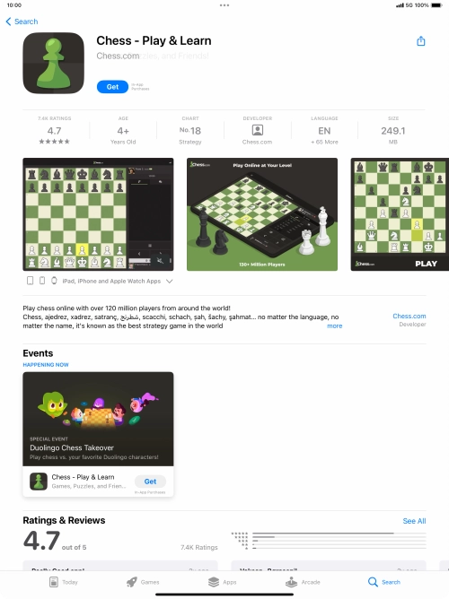Press Get and follow the instructions on the screen to install the app.
