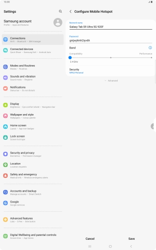 Press the field below 