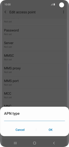 Key in mms and press OK.