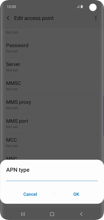 Key in mms and press OK.