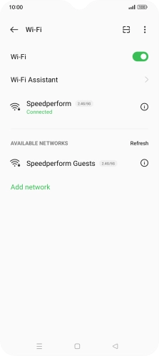 Press the Home key to return to the home screen.