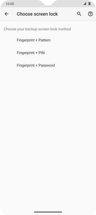 Press the required phone lock code and follow the instructions on the screen to create an additional phone lock code.