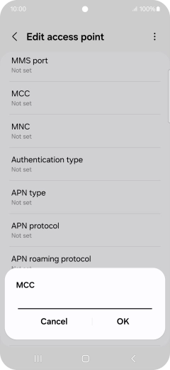 Key in 234 and press OK.
