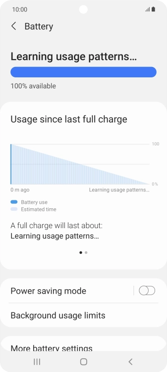 Press Power saving mode.