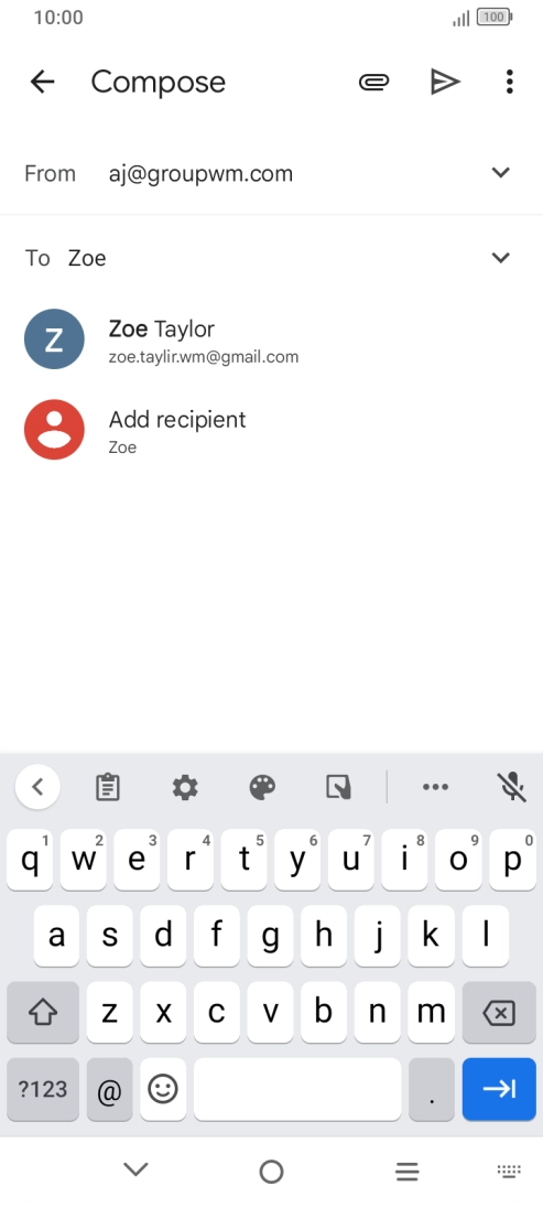 Press the required contact.