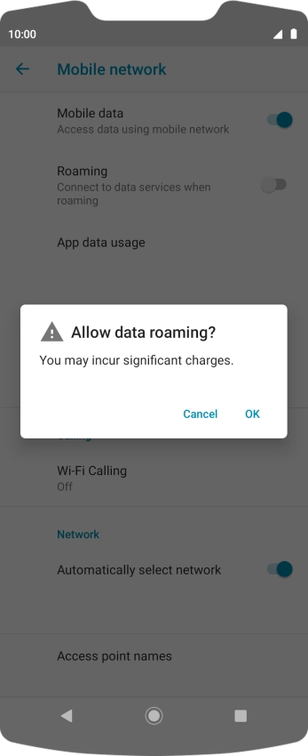 If you turn on the function, press OK.