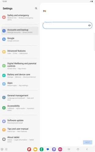 Press the field below 
