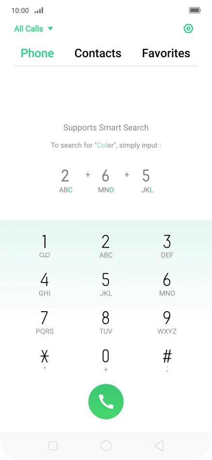 Press the settings icon.