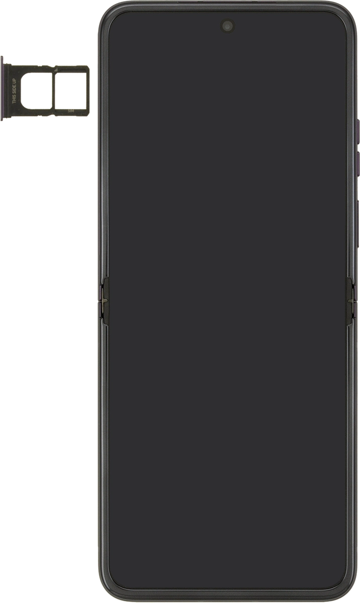 Turn your SIM so the angled corner of the SIM matches the angled corner of the SIM holder and place your SIM in the SIM holder.