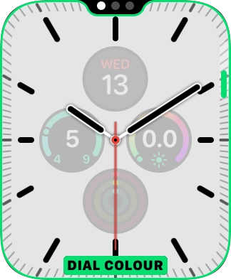 Turn the Digital Crown to change between the different designs.