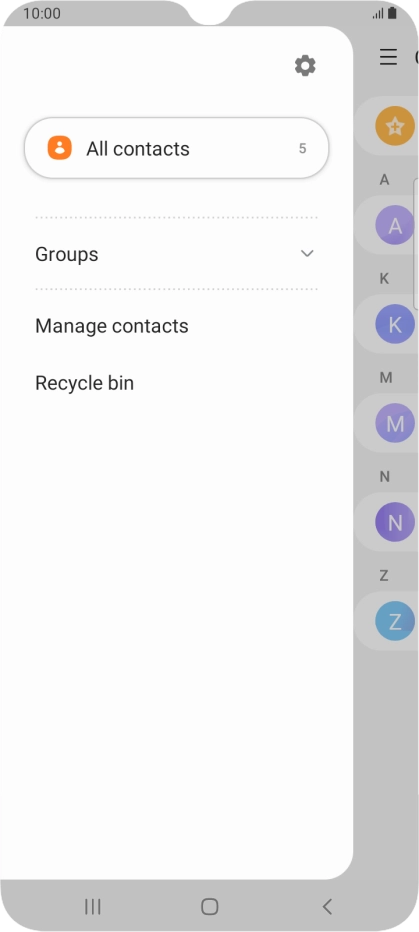 Press Manage contacts.