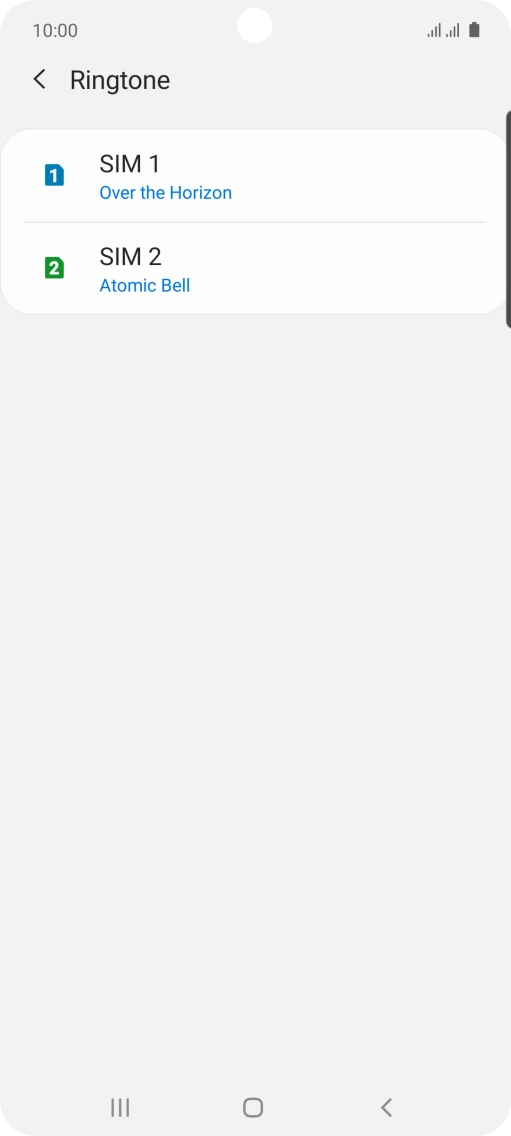 Press the required SIM.