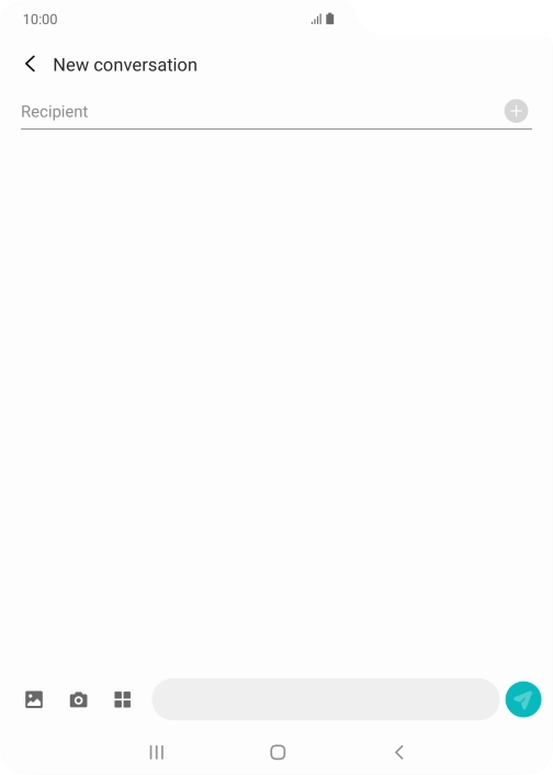 Press the search field and key in the first letters of the recipient's name.