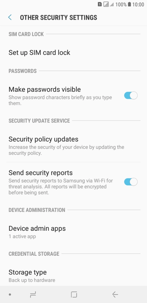 Press Set up SIM card lock.