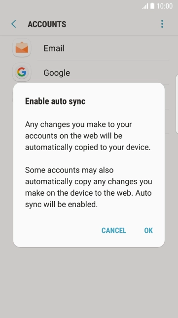 Press OK to turn on the function.