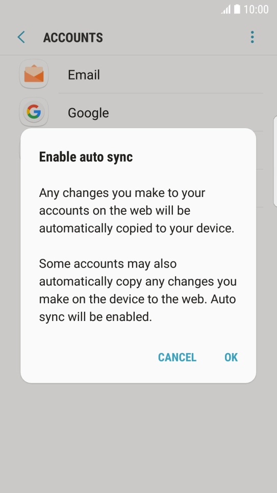 Press OK to turn on the function.