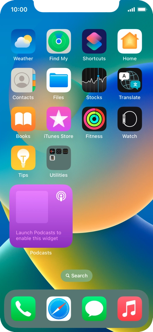 If you're using a Widget Stack: slide up or down on the stack to select the required widget.