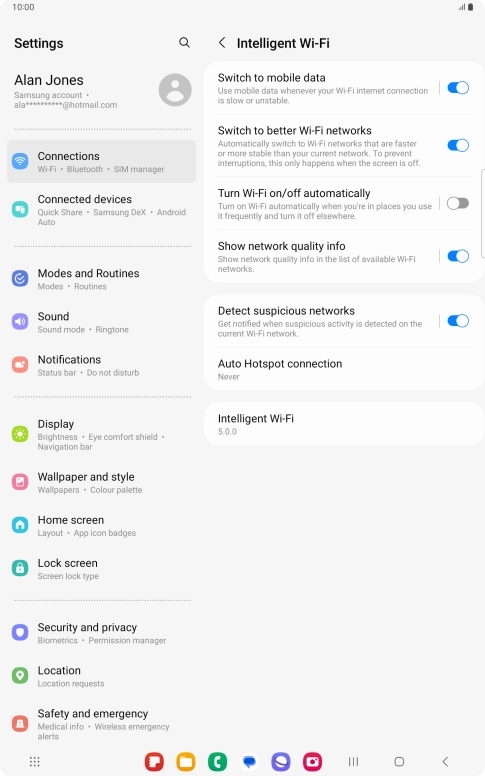 Press the indicator next to 
