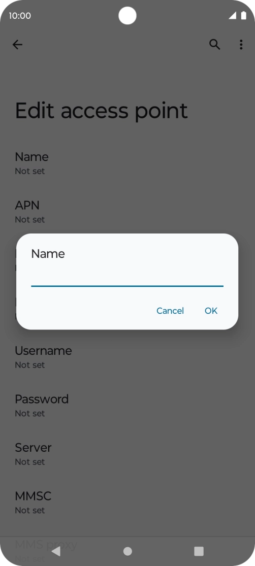 Key in EE Internet and press OK.