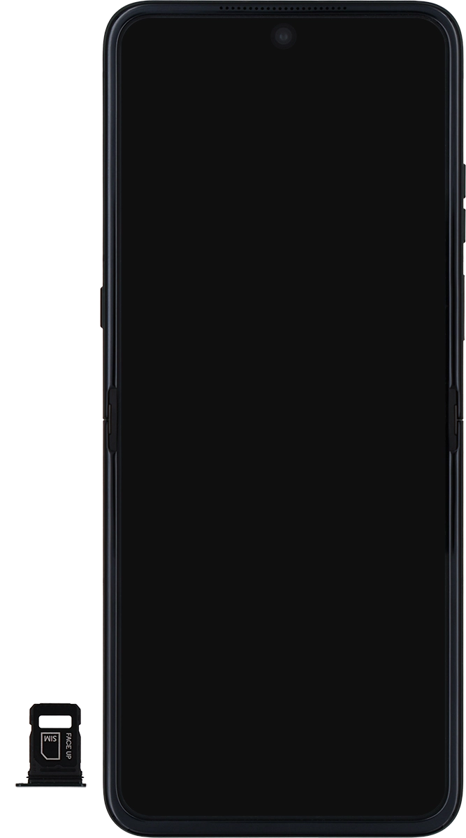 Turn your SIM as illustrated next to the SIM holder and place it in the SIM holder.