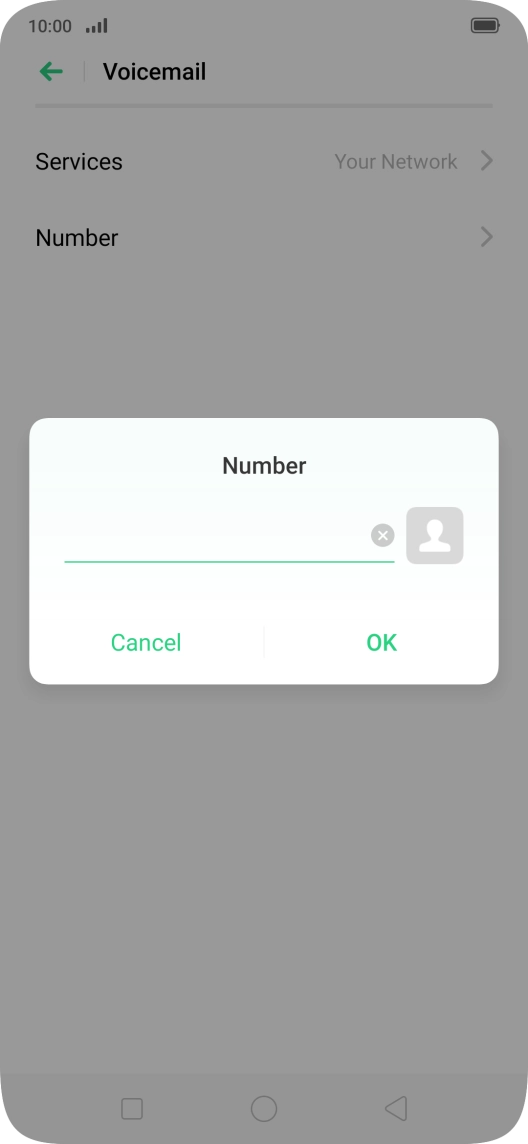 Key in +447953222222 and press OK.