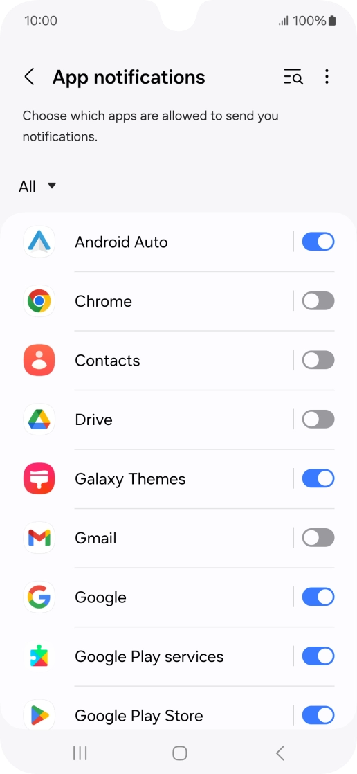 Press the drop down list.
