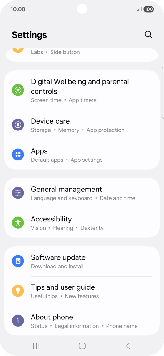 Press Software update.