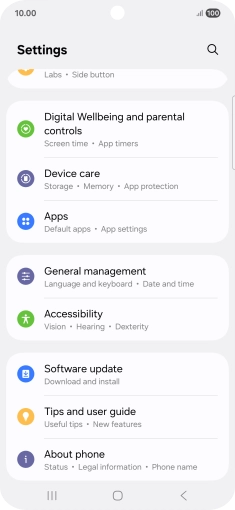 Press Software update.