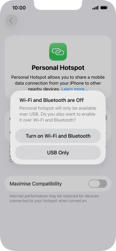 If Wi-Fi is turned off, press Turn on Wi-Fi and Bluetooth.