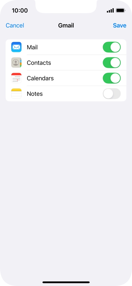If this screen is displayed, you email account has been recognised and set up automatically. Follow the instructions on the screen to key in more information and finish setting up your phone.