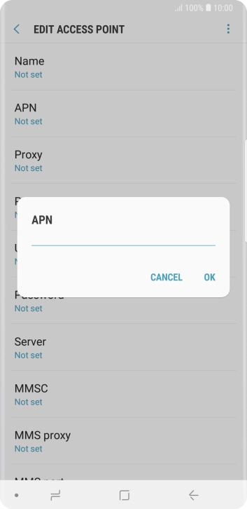 Key in everywhere and press OK.
