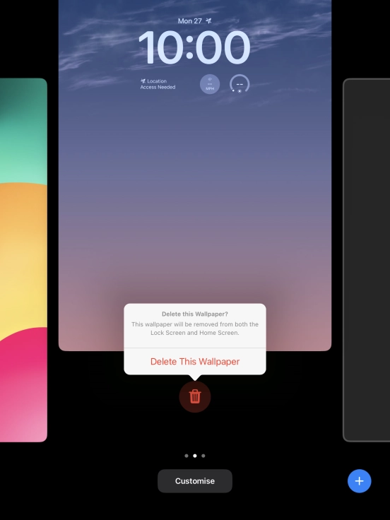 Press Delete This Wallpaper.