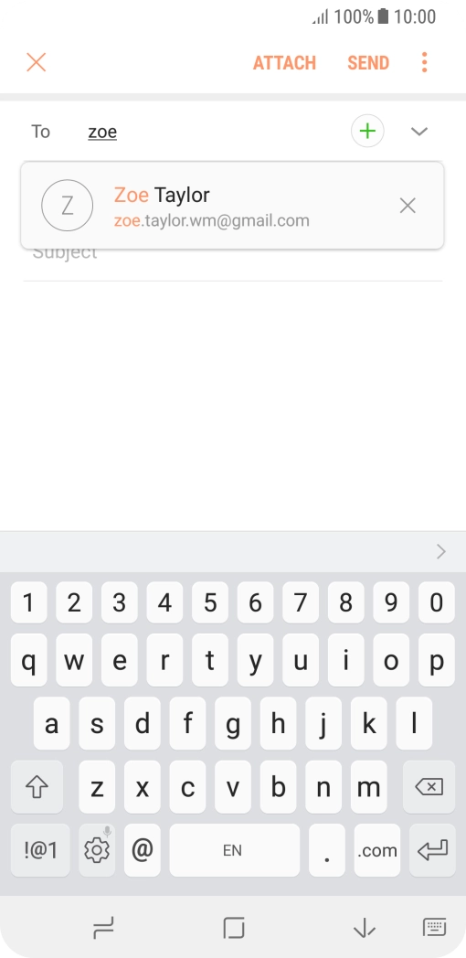 Press the required contact.