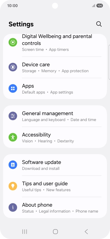 Press Software update.