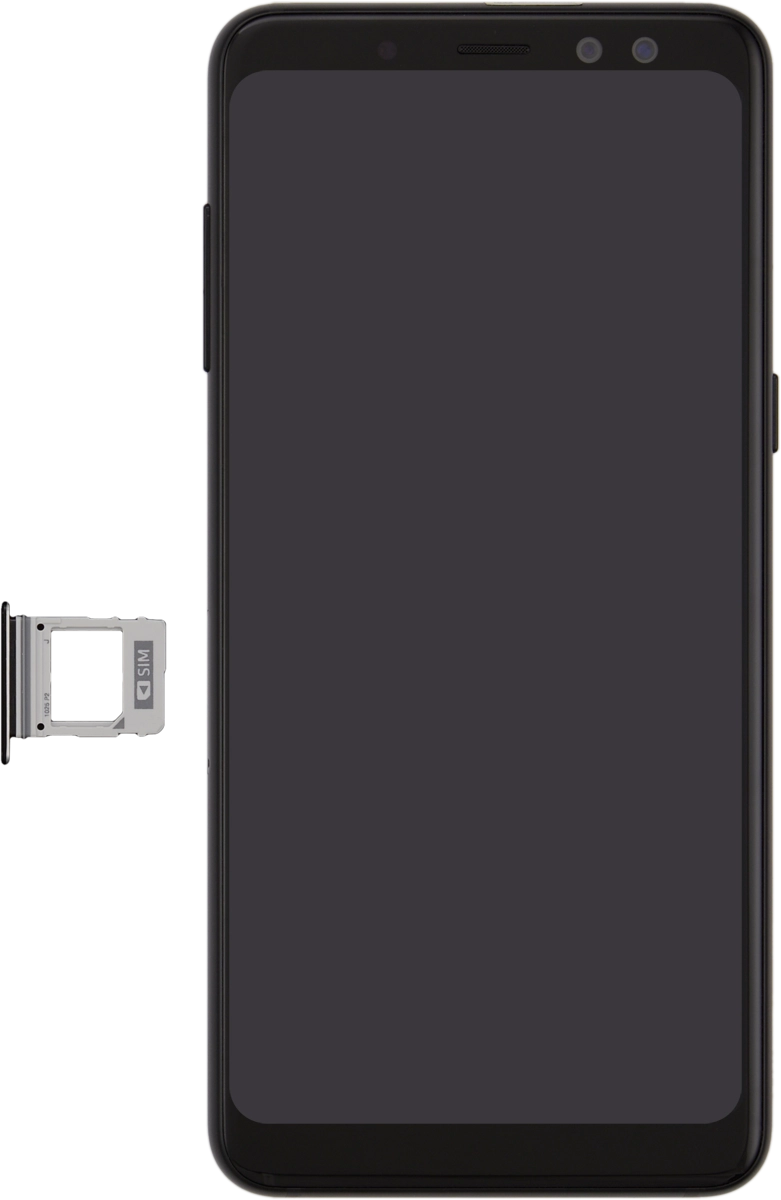 Place your SIM as illustrated on the SIM holder.