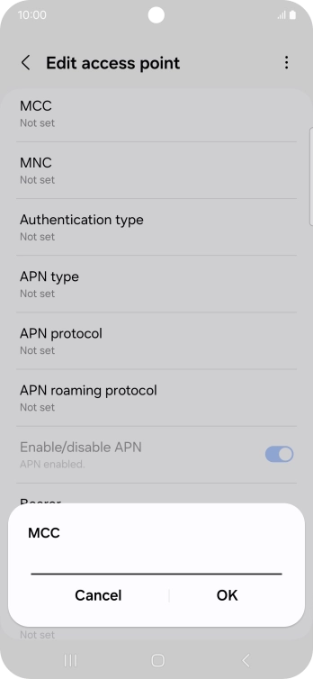 Key in 234 and press OK.