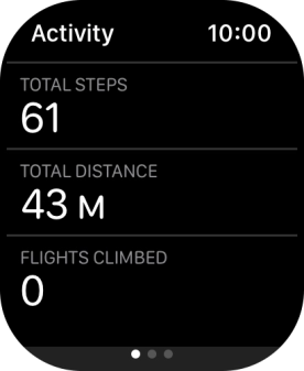 Keep sliding upwards and follow the instructions on the screen to see an activity summary for the current week or to adjust the daily activity goal.