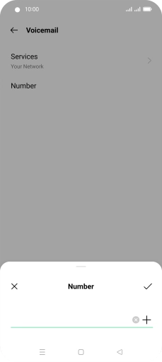 Key in +447953222222 and press the confirm icon.