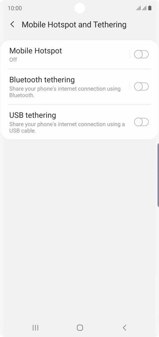 Press Mobile Hotspot.