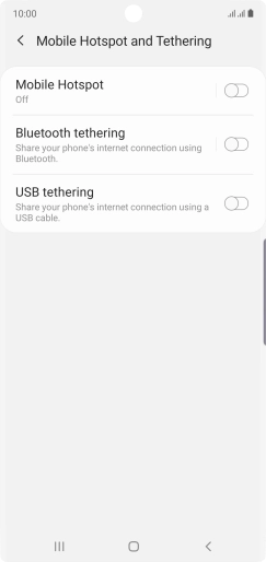 Press Mobile Hotspot.