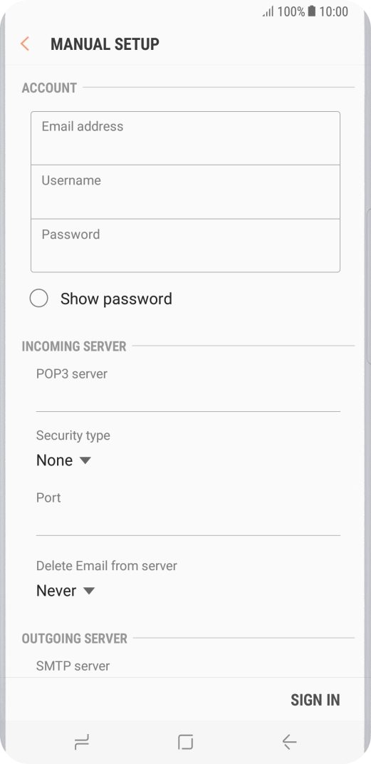 Press the field below 