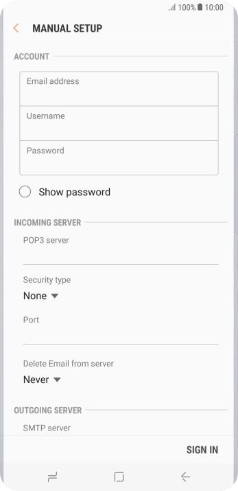 Press the field below 