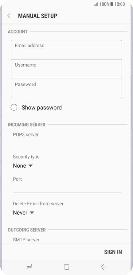 Press the field below 