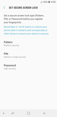 Press the required phone lock code and follow the instructions on the screen to create an additional phone lock code.