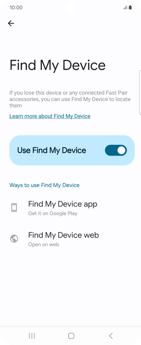 Press the Home key to return to the home screen.